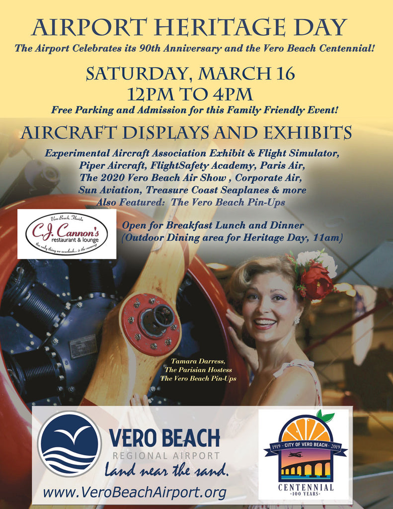 The Parisian Hostess will be at Heritage Days Vero Beach Airport Birthday Bash!