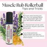 Muscle Rub Rollerball- Certified Therapeutic Grade Essential Oil 10 ML