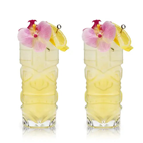 Crystal Tiki Glasses (Set of 2)